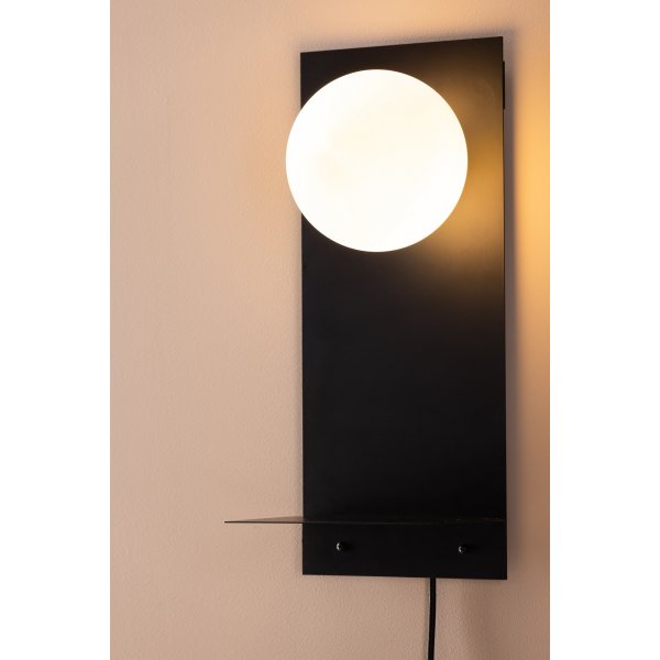 Troyes wandlamp - Zwart/wit