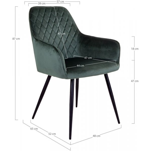 Chaise de Salle à Manger Harbo - Vert Chaise de Salle à Manger Harbo - Vert