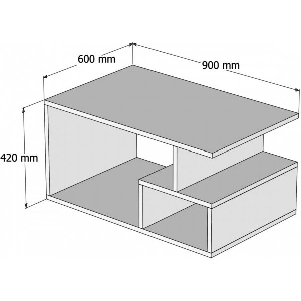 Table basse Arte 90 x 42 cm - Blanc Table basse Arte 90 x 42 cm - Blanc