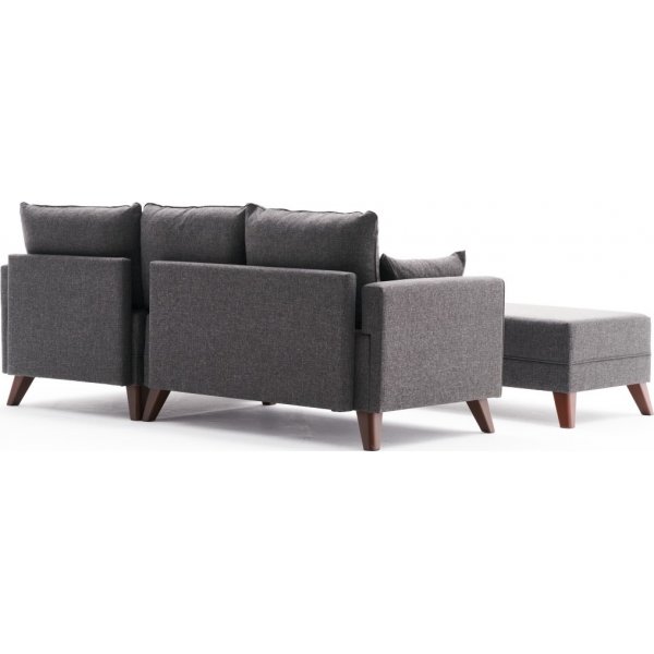 Bella slaapbank rechts - Antraciet