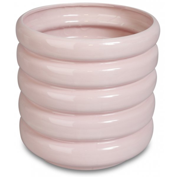 Kruka Wheels H18 cm - Rosa