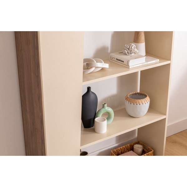 Bibliothque Clark - Noyer/beige