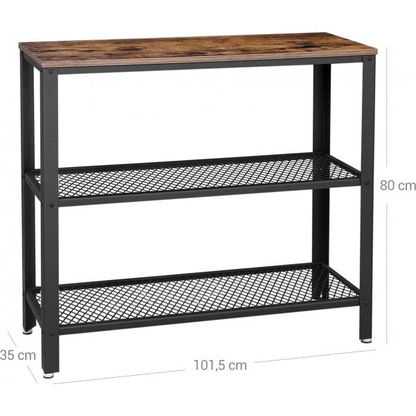 Lasse consoletafel 101,5 x 35 cm - Bruin/zwart