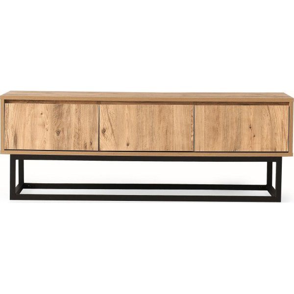 Banc multimdia Tilsim 140 cm - Noir/pin