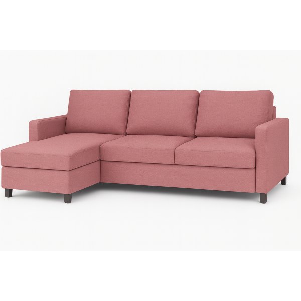 Divansoffa Uppsala bddfunktion och frvaring 228 cm - Rosa