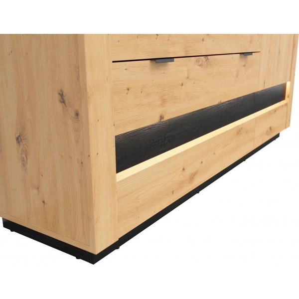 Buffet Ostia - Chne artisanal/chne noir