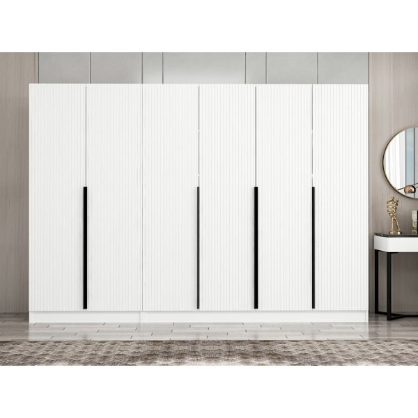 Cikani garderob 270x52x210 cm, variant A - Vit Cikani garderob 270x52x210 cm, variant A - Vit