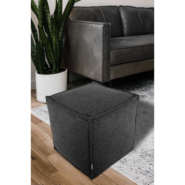 Pouf en alun - Gris foncé Pouf en alun - Gris foncé