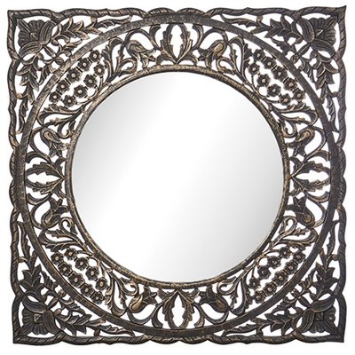 Carve spegel 80 cm - Antik trfrg