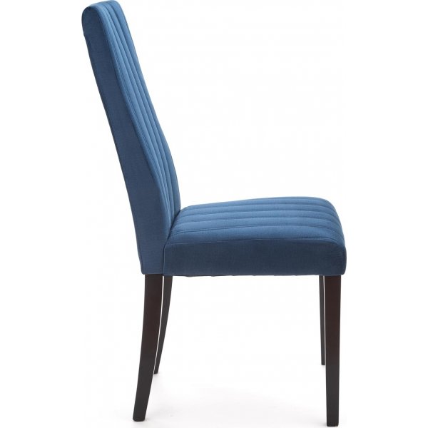 Chaise Heather - Velours bleu marine et noir