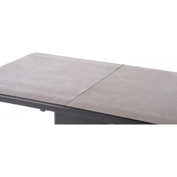 Table à manger Martin 160-200 x 90 cm - Gris foncé/noir Table à manger Martin 160-200 x 90 cm - Gris foncé/noir