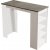 Table de bar Style 120 x 51,6 cm - Blanc/gris
