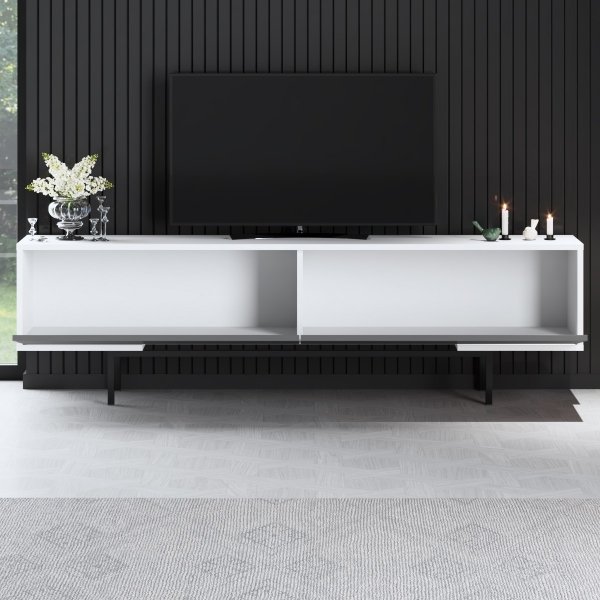 Meuble TV Force - Anthracite/blanc/noir Meuble TV Force - Anthracite/blanc/noir