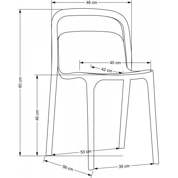 Chaise de salle à manger Cadeira 490 - Blanc Chaise de salle à manger Cadeira 490 - Blanc
