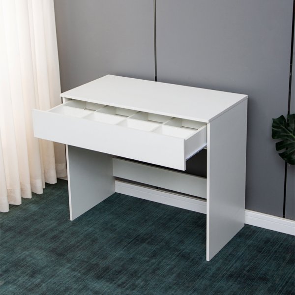 Witte kaptafel met opbergruimte 90 cm breed Witte kaptafel met opbergruimte 90 cm breed