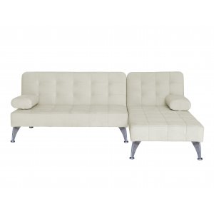 Bäddsoffa med divan beige sammet Bäddsoffa med divan beige sammet
