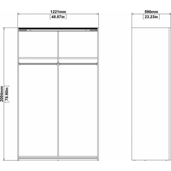 Verona smal garderob - Svart Verona smal garderob - Svart