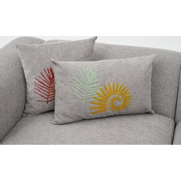 Linden divansoffa v�nster - Ljusgr�