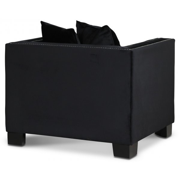 Cloude fåtölj med nitar - Svart (Sammet) Cloude fåtölj med nitar - Svart (Sammet)