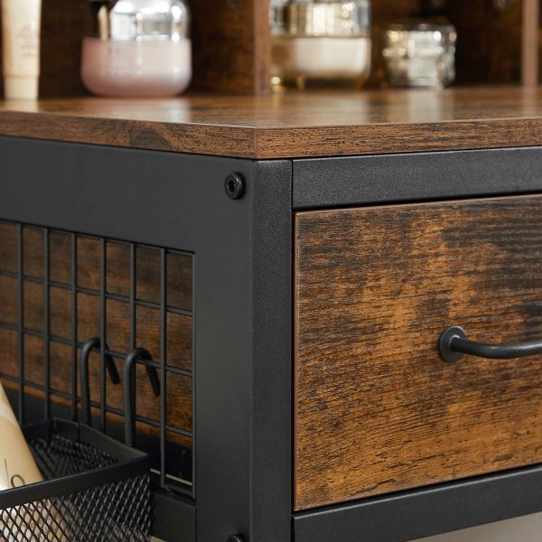 Jennie kaptafel 90 x 40 cm - Bruin/zwart Jennie kaptafel 90 x 40 cm - Bruin/zwart