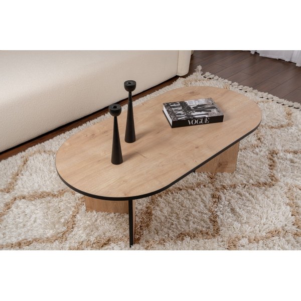 Sable soffbord 119 x 60 cm - Safir ek/svart Sable soffbord 119 x 60 cm - Safir ek/svart