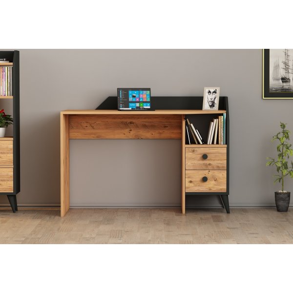 Seren bureau 120 x 55 cm - Grenen/zwart