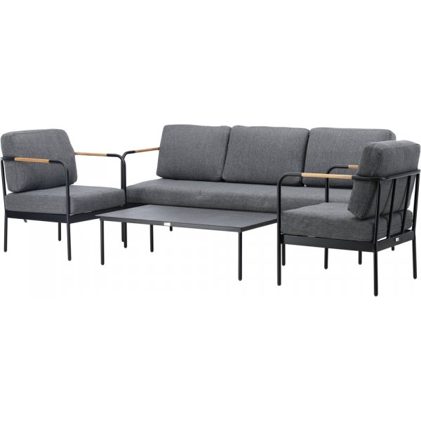 Pehnna loungegrupp - Svart/mörkgrå Pehnna loungegrupp - Svart/mörkgrå