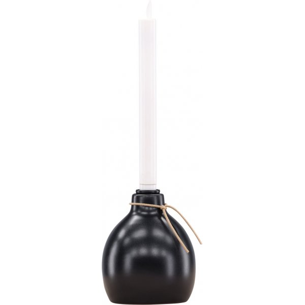 Bougeoir LED Ulricehamn 32 x 12 cm - Noir/Blanc