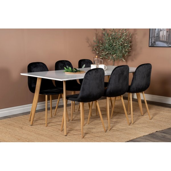 Bridge matbord 180 cm - Vit/ek Bridge matbord 180 cm - Vit/ek