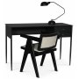 Flash skrivbord 120x50 cm - Svart / Mssing