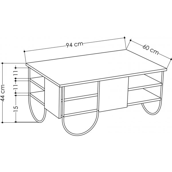 Table basse Norfolk 94 x 60 cm - Daim clair Table basse Norfolk 94 x 60 cm - Daim clair