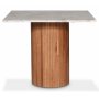 Decibel runt matbord 90x90 cm - Valnt / Beige Marmor