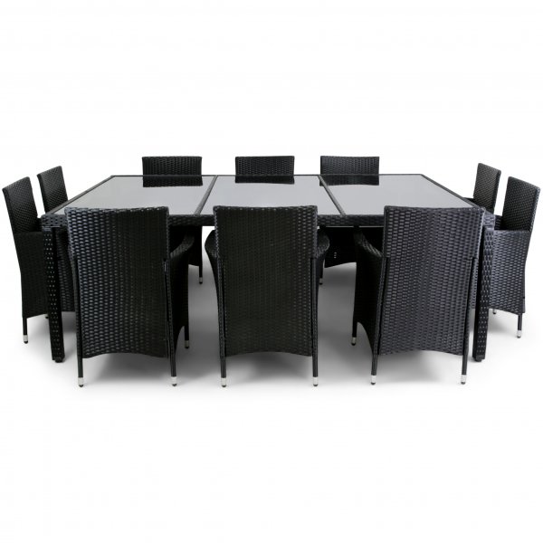 Utematgrupp S�r� 220x160cm bord med 10 stolar