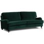 Kvarsebo Howard 3-sits svngd soffa - Mrkgrn (Sammet)