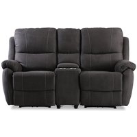 Enjoy Hollywood Biosoffa - 2-sits recliner (el) i antracit microfibertyg Enjoy Hollywood Biosoffa - 2-sits recliner (el) i antracit microfibertyg