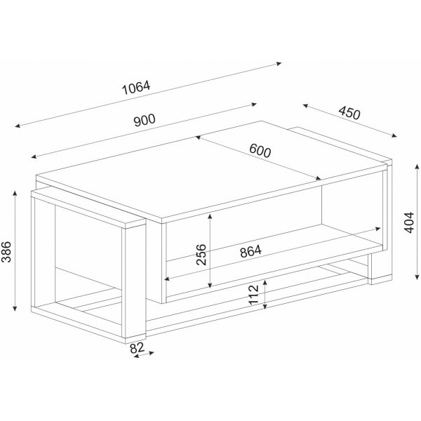 Table basse Bianco 106,4 x 60 cm - Blanc/or Table basse Bianco 106,4 x 60 cm - Blanc/or