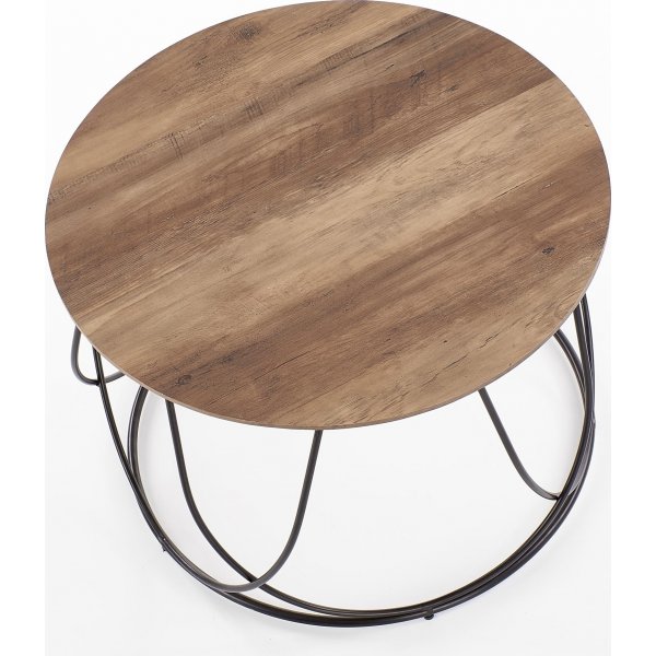 Bobby soffbord Ø60 cm - Valnöt/svart Bobby soffbord Ø60 cm - Valnöt/svart