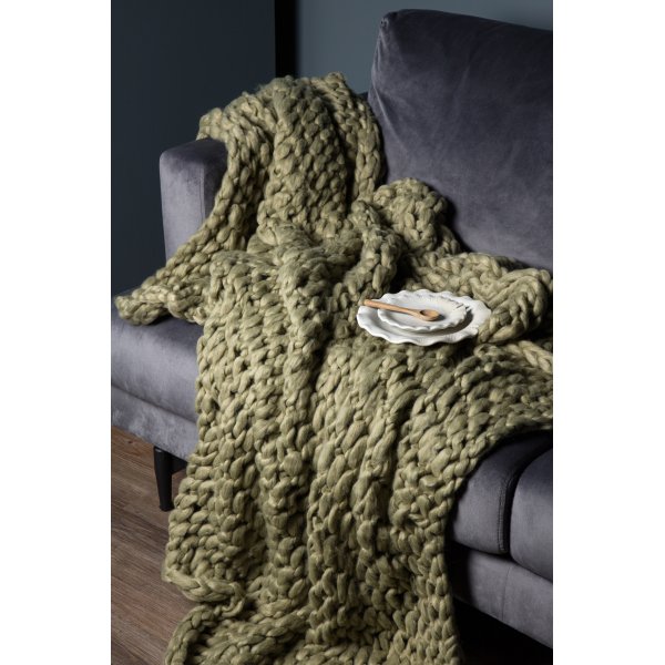 Plaid Hgg 130x170 cm - Vert fonc