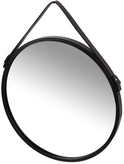 Spegel Adamant 40 cm - Svart läder Spegel Adamant 40 cm - Svart läder