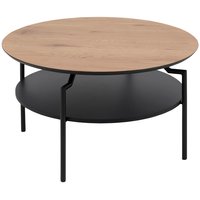 Goldington soffbord Ø80 cm - Ek/Svart Goldington soffbord Ø80 cm - Ek/Svart