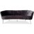 Snckan 3-sits soffa - Brun sammet / Krom