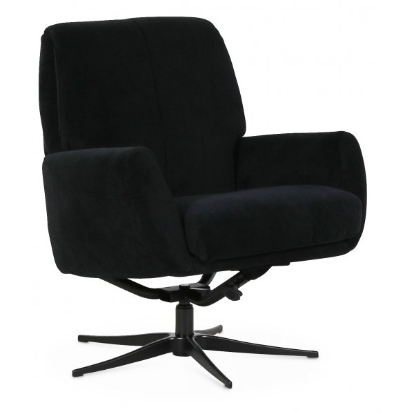Midsj ftlj (Recliner) - Svart (Tyg)