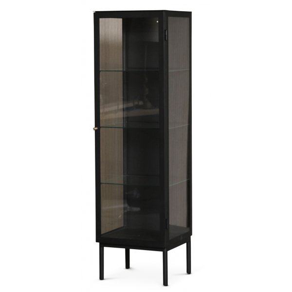 Revel vitrinskåp 140x40 cm - Svart / Glas Revel vitrinskåp 140x40 cm - Svart / Glas
