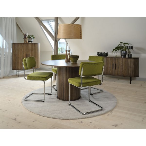 Chaise Aero en velours ctel vert