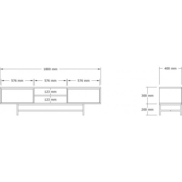 Banc multimédia Tauber - Anthracite Banc multimédia Tauber - Anthracite