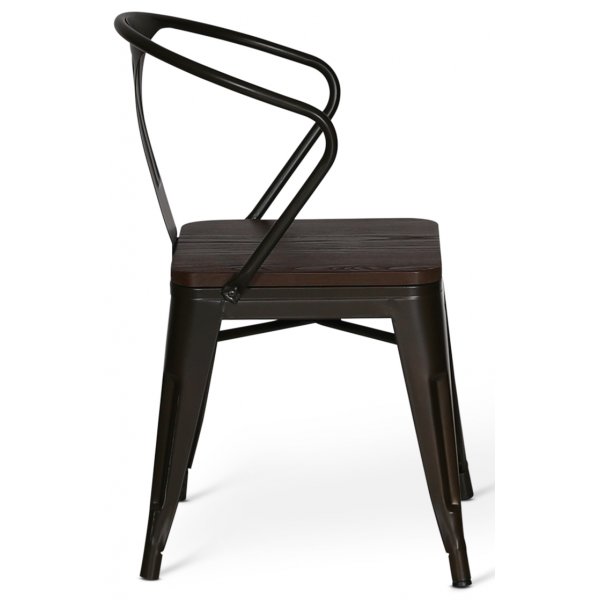 Industry stol i plåt - Valnöt/Plåt Industry stol i plåt - Valnöt/Plåt