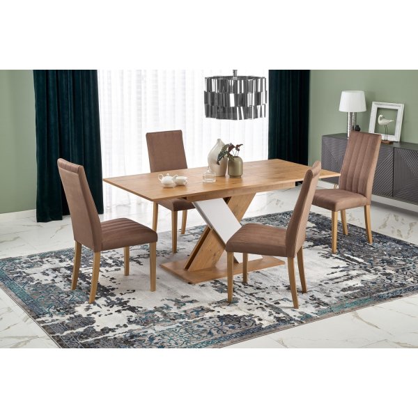 Table à manger River 130-175 cm - Lancelot chêne/blanc Table à manger River 130-175 cm - Lancelot chêne/blanc