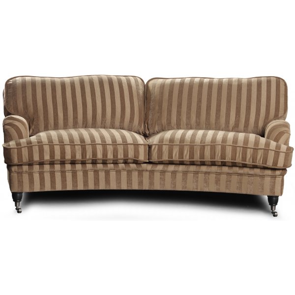 Howard Sir William svngd soffa (Dun) - Mobus Darkbeige Stripe