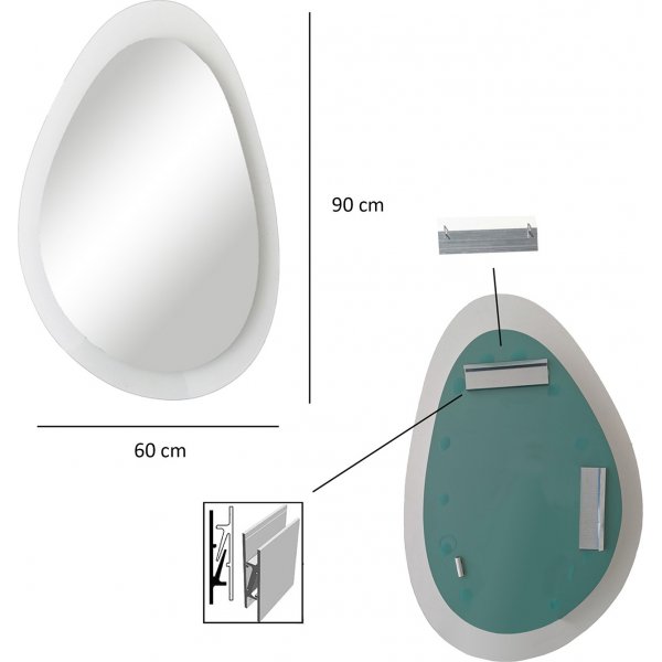 Miroir Aqua Porto - Transparent Miroir Aqua Porto - Transparent