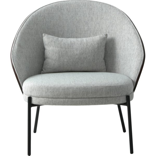 Fauteuil Canelas Gris clair/Marron fonc